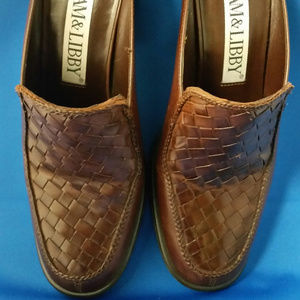 Sam & Libby Chestnut brown mules, Size 7